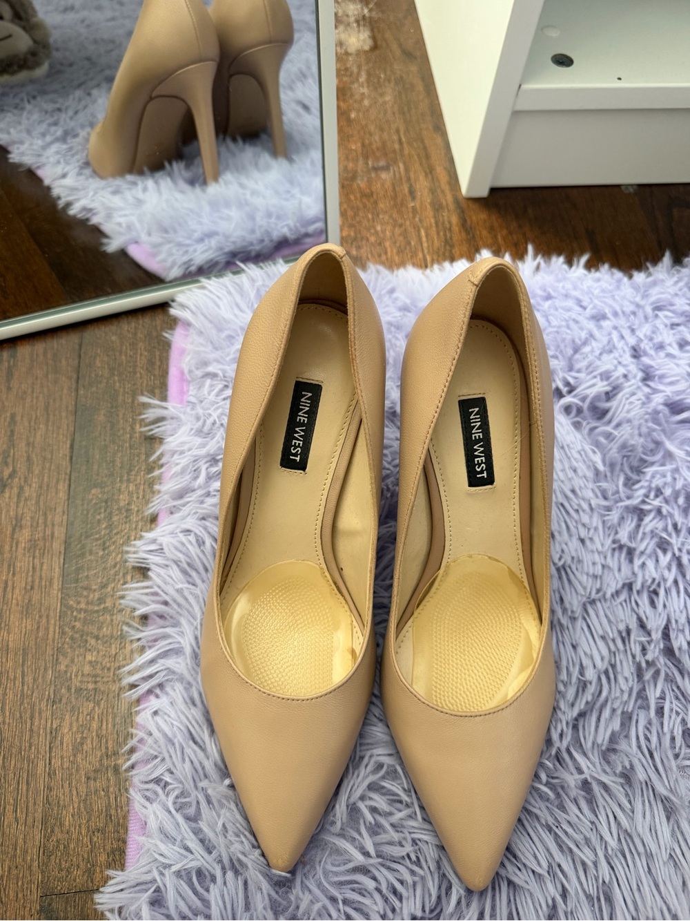 Nine West Beige Pointed-Toe High Heels